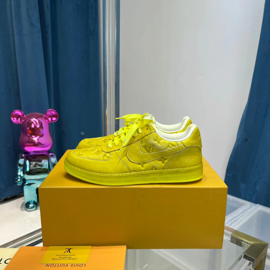 Blue, Green, Yellow and White Shoes