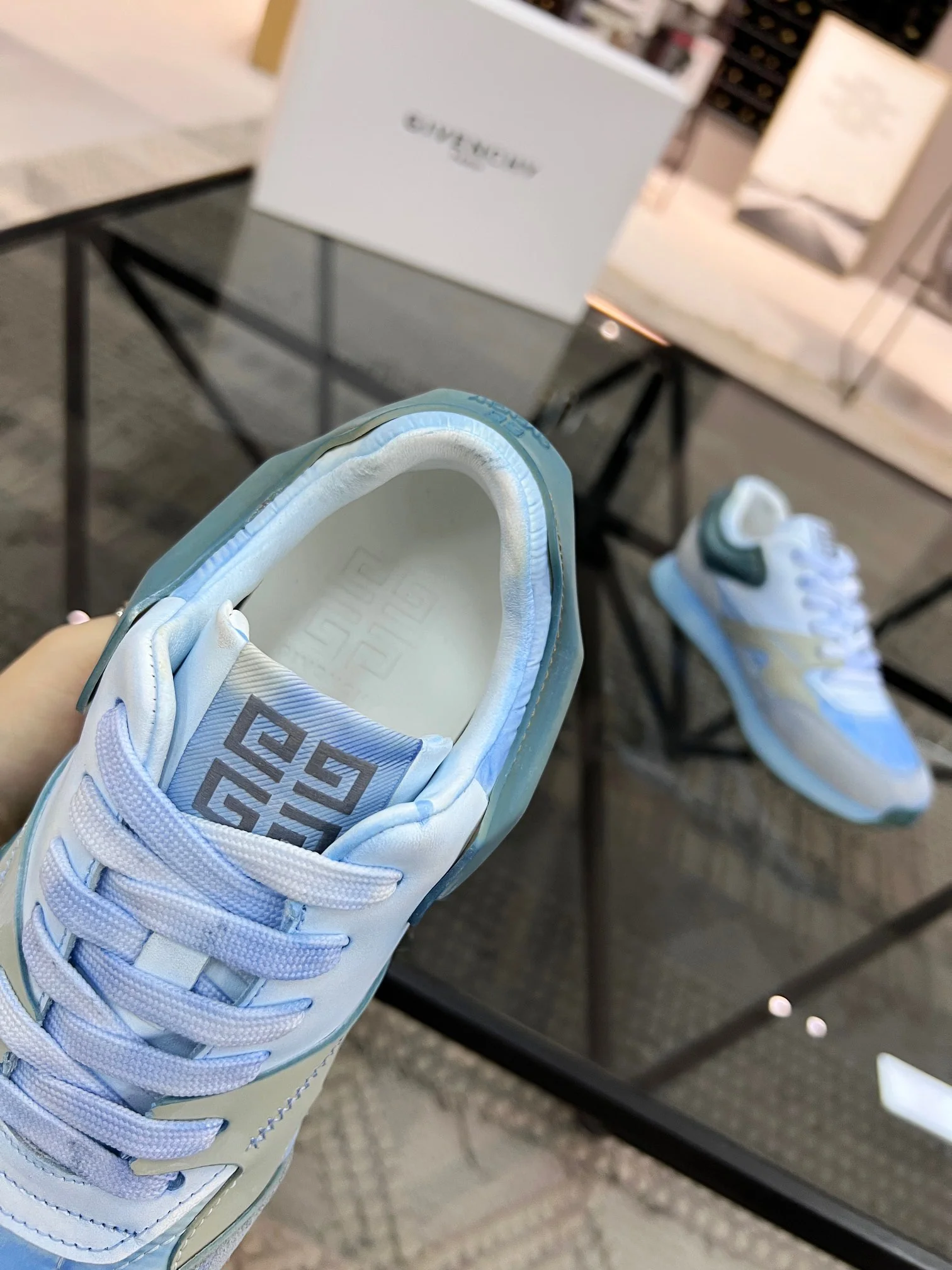 Orange, Light green, Yellow, White and Light Blue Shoes