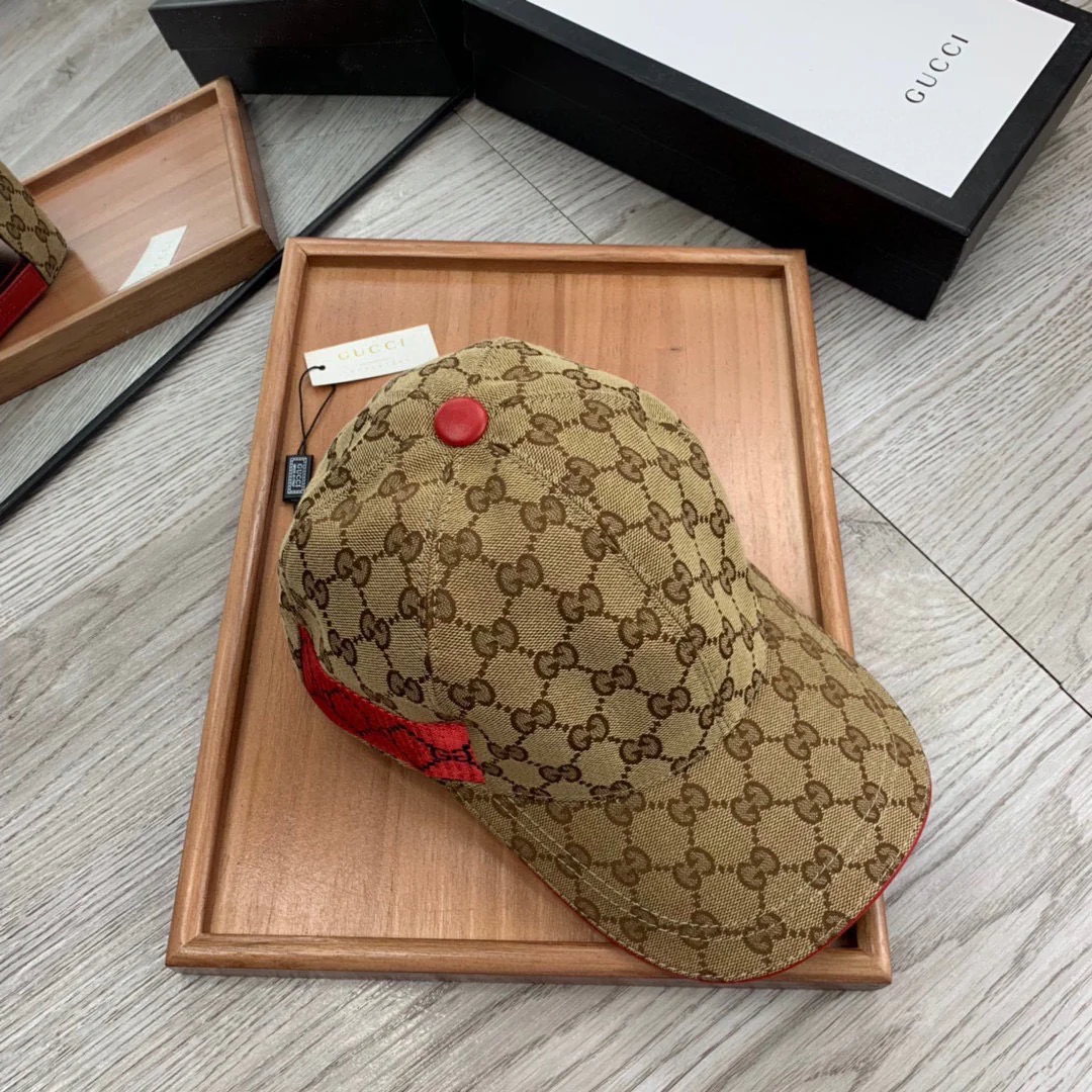 Brown and White Caps