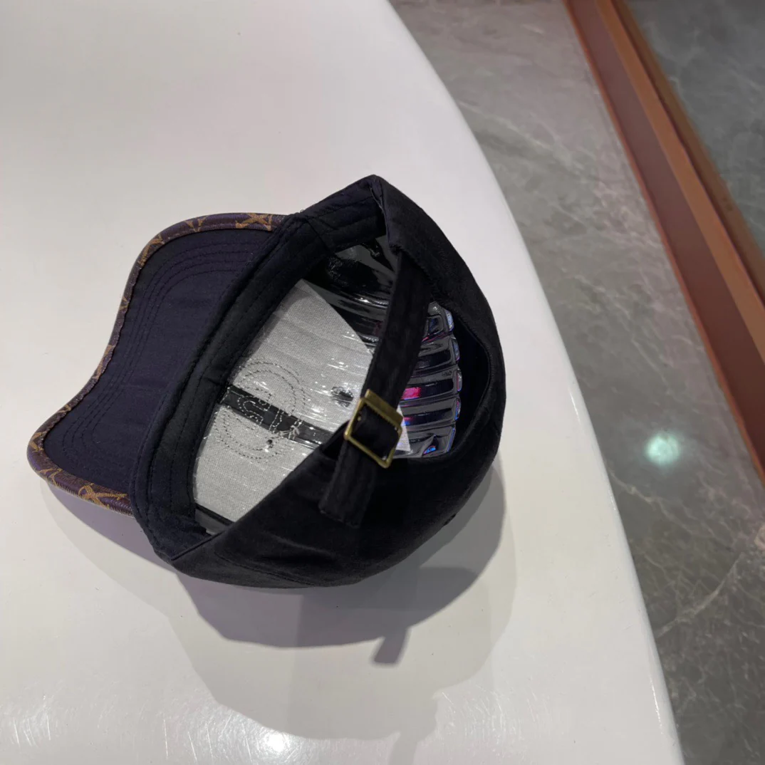 Brown, white, black and blue Caps