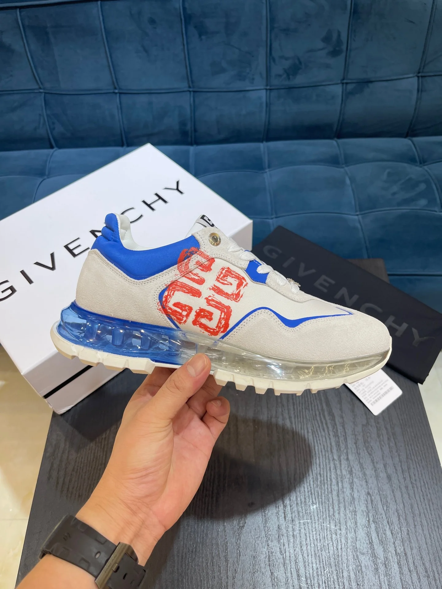 White yellow, White red, White black, White green and White blue Shoes