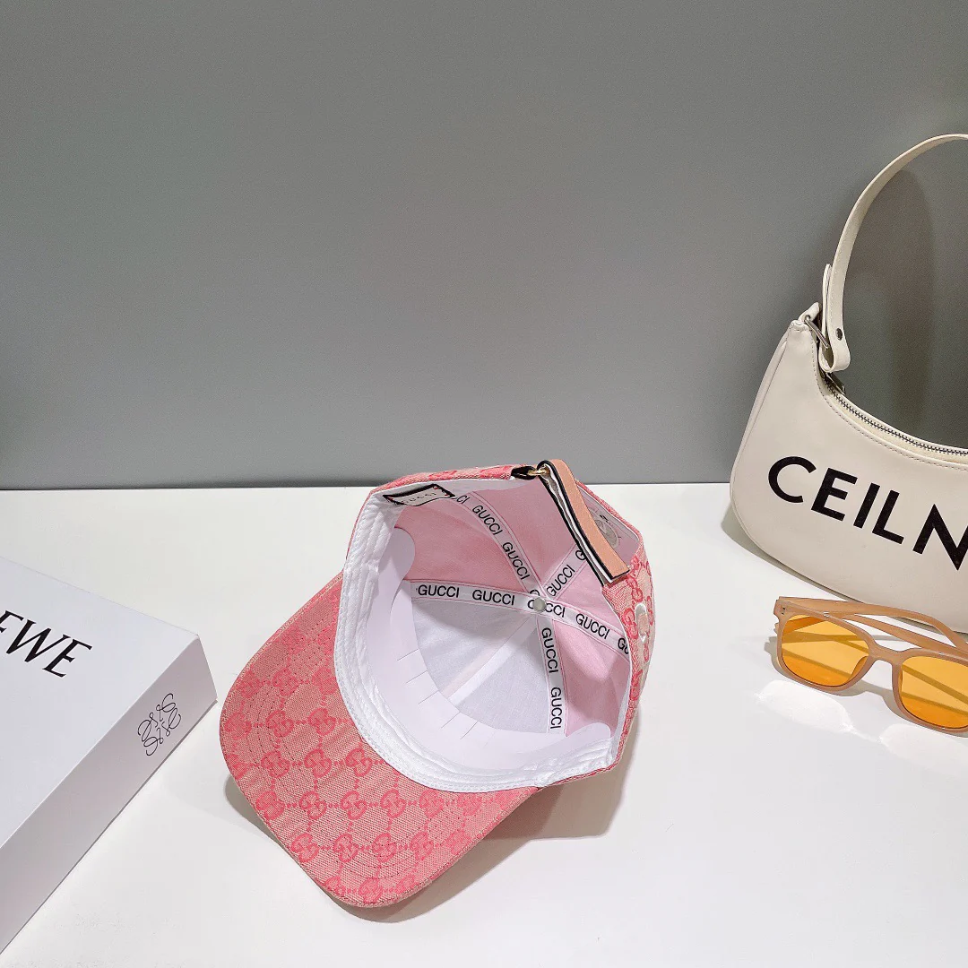 Pink, Brown and Black Caps