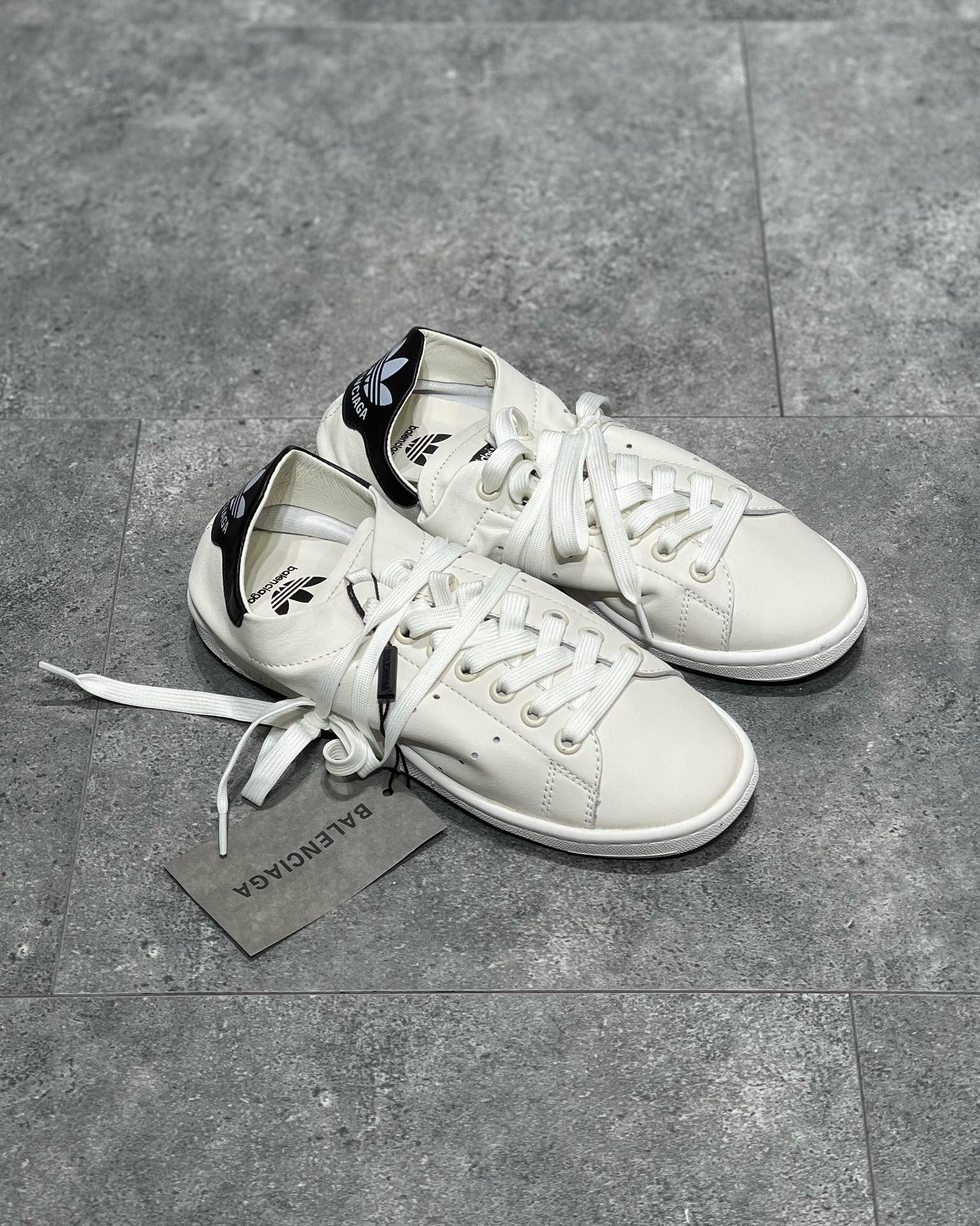 Black, White black and White green Shoes