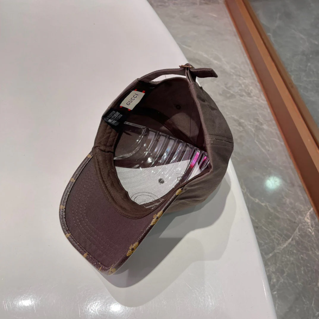 Brown, white, black and blue Caps