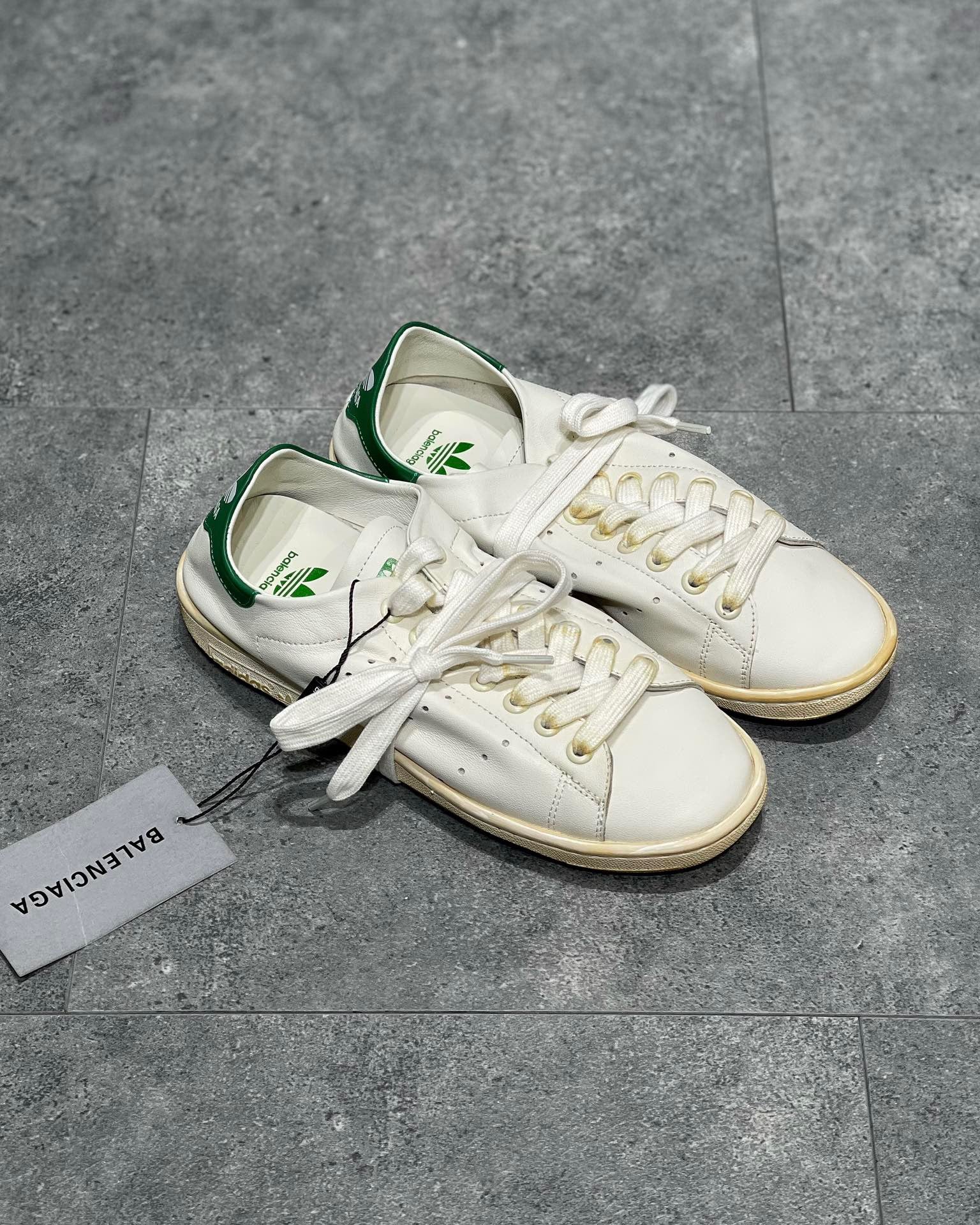 Black, White black and White green Shoes