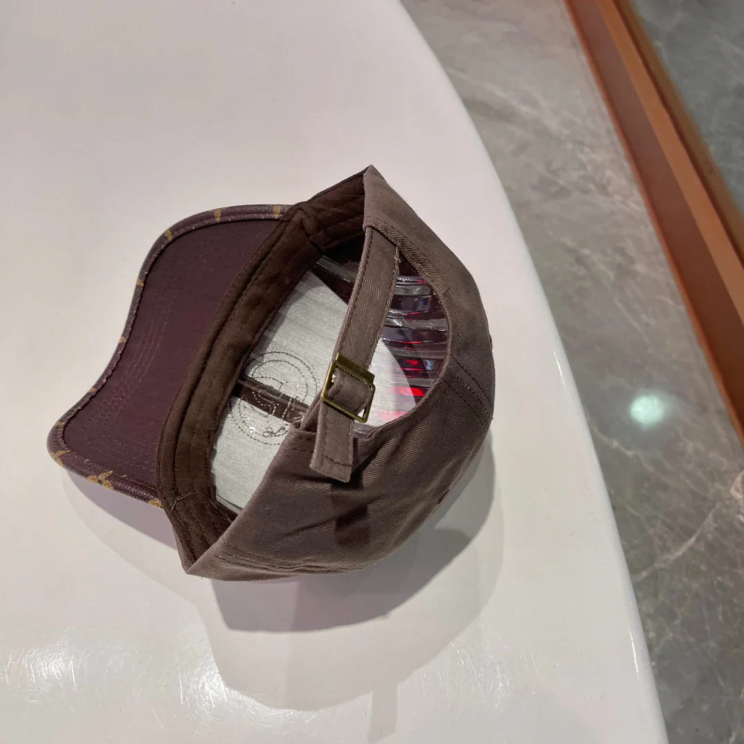 Brown, white, black and blue Caps