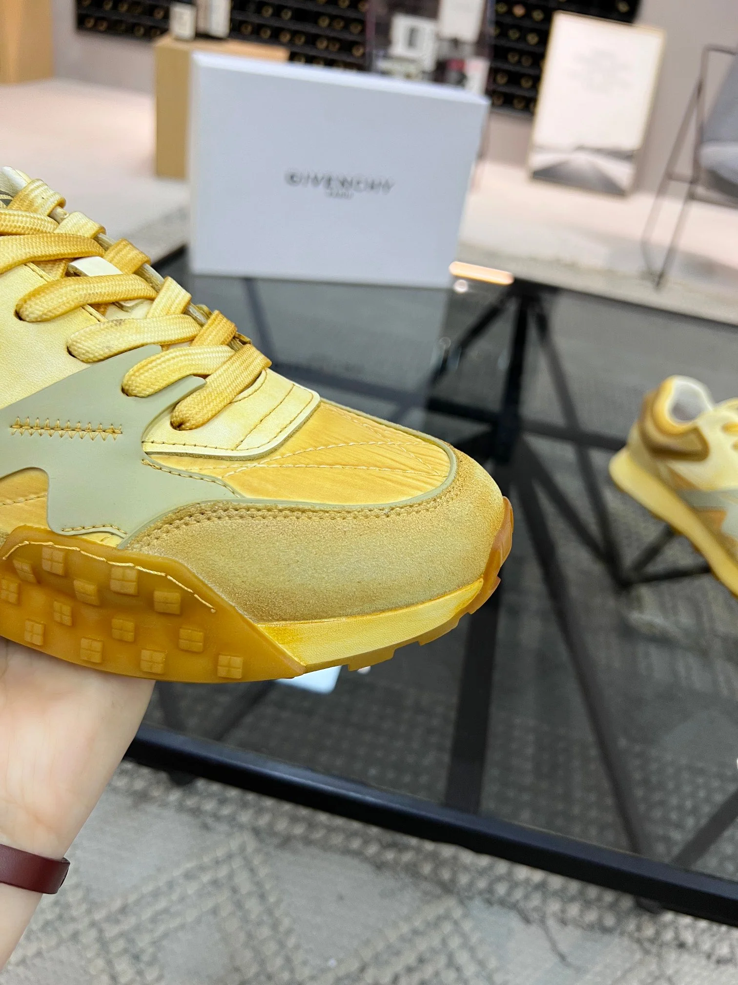 Orange, Light green, Yellow, White and Light Blue Shoes