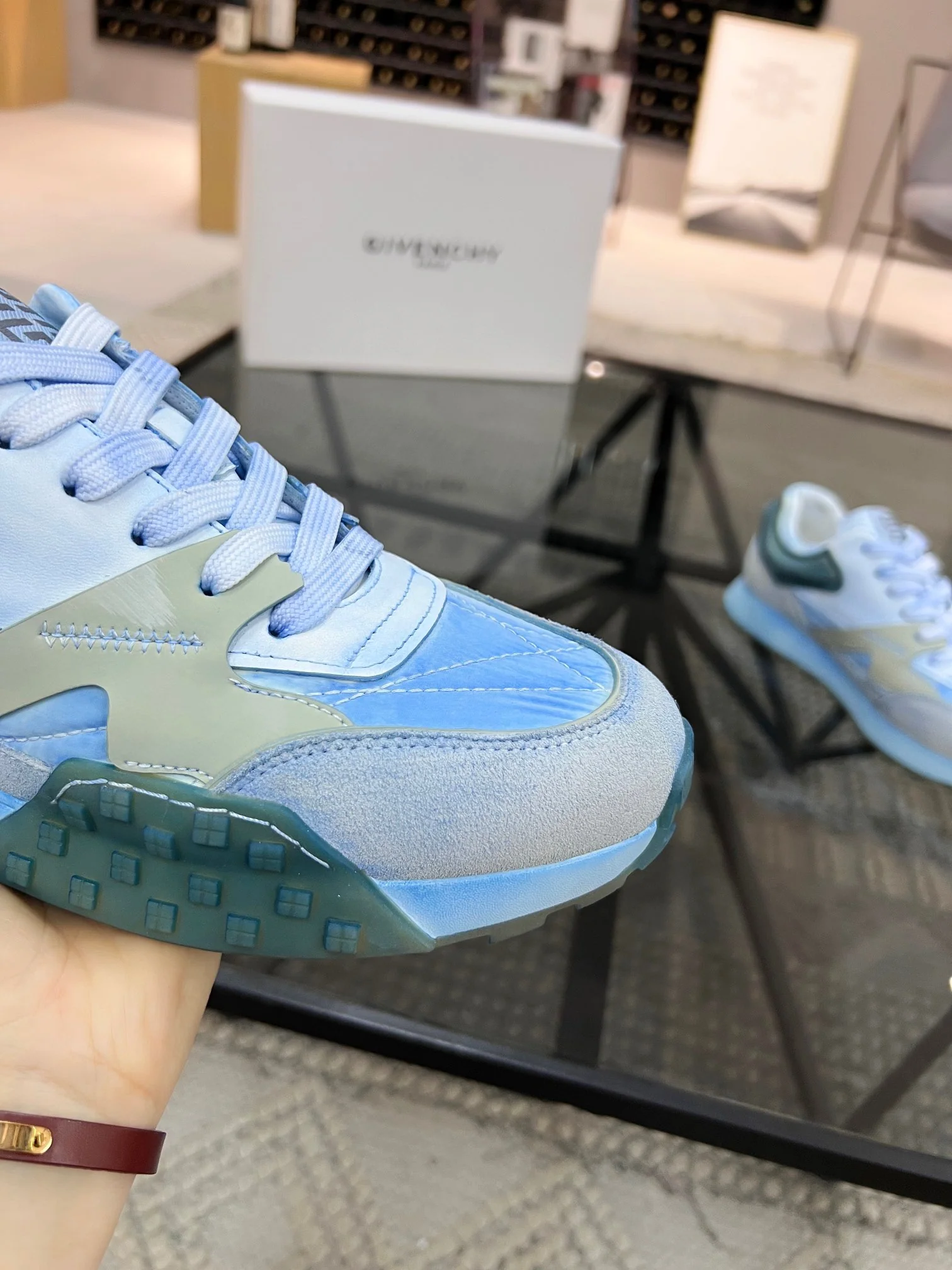 Orange, Light green, Yellow, White and Light Blue Shoes