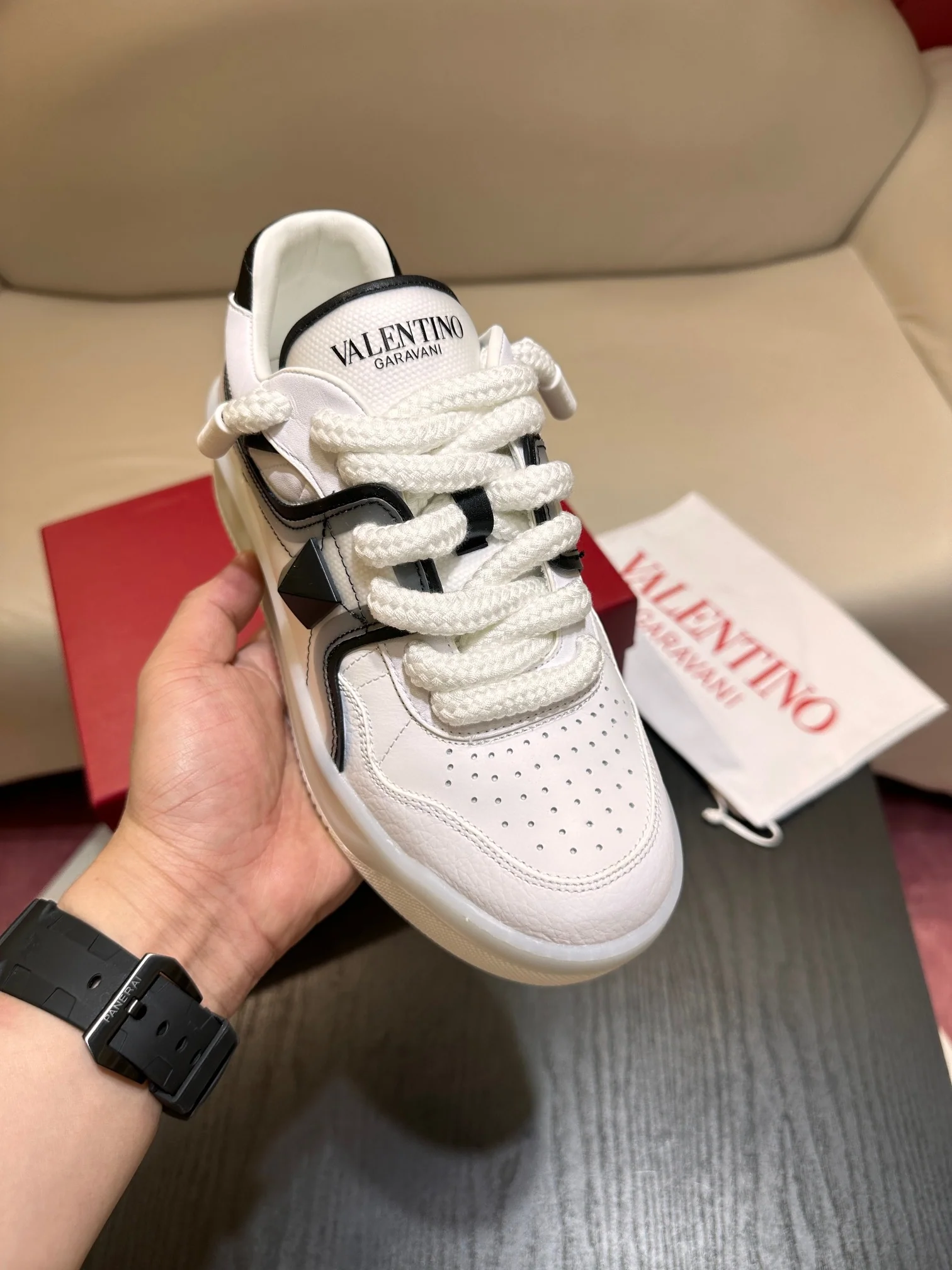 White and grey Shoes