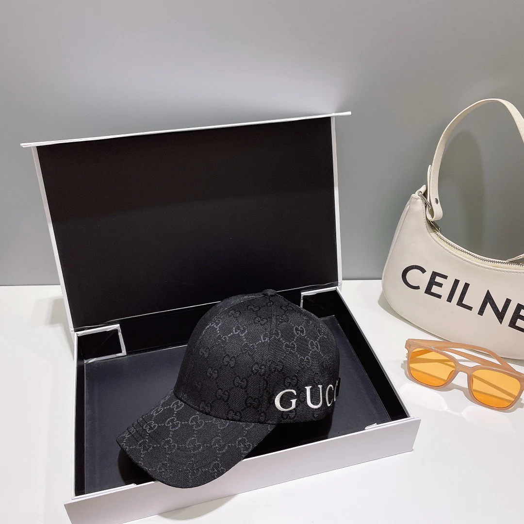 Pink, Brown and Black Caps