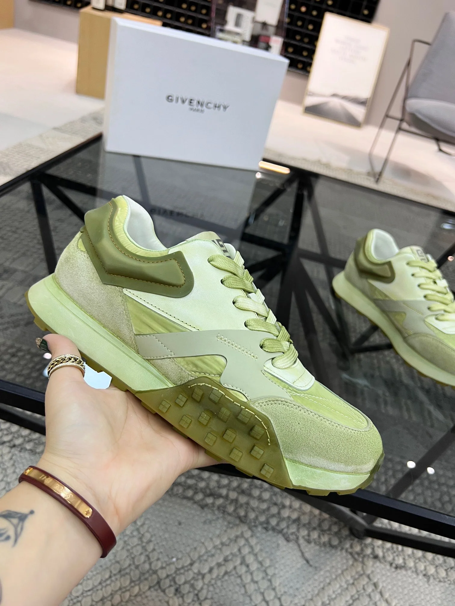 Orange, Light green, Yellow, White and Light Blue Shoes