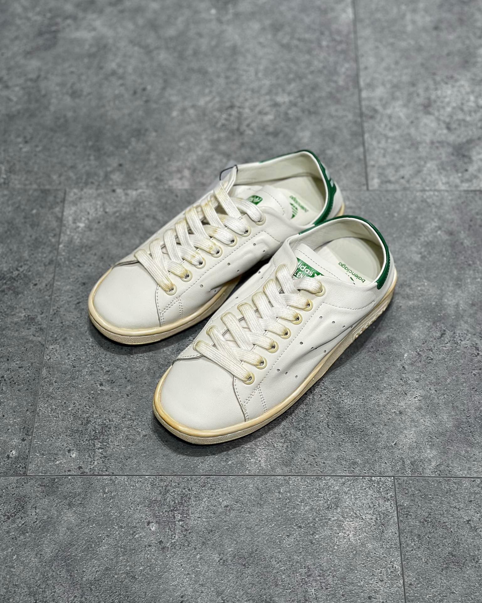 Black, White black and White green Shoes