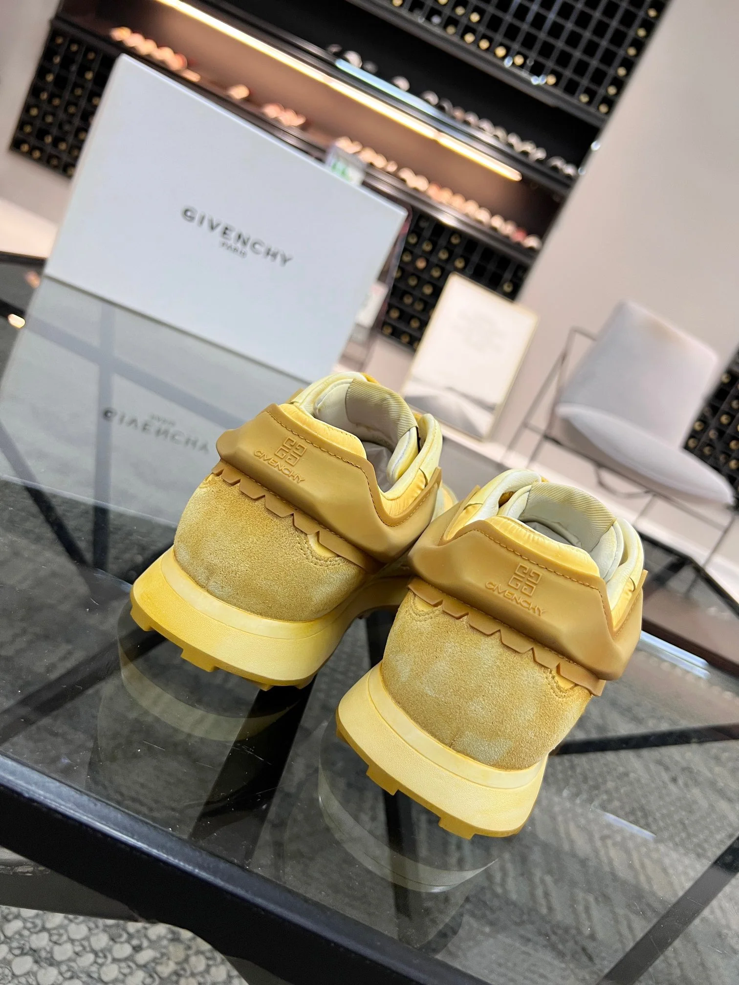 Orange, Light green, Yellow, White and Light Blue Shoes