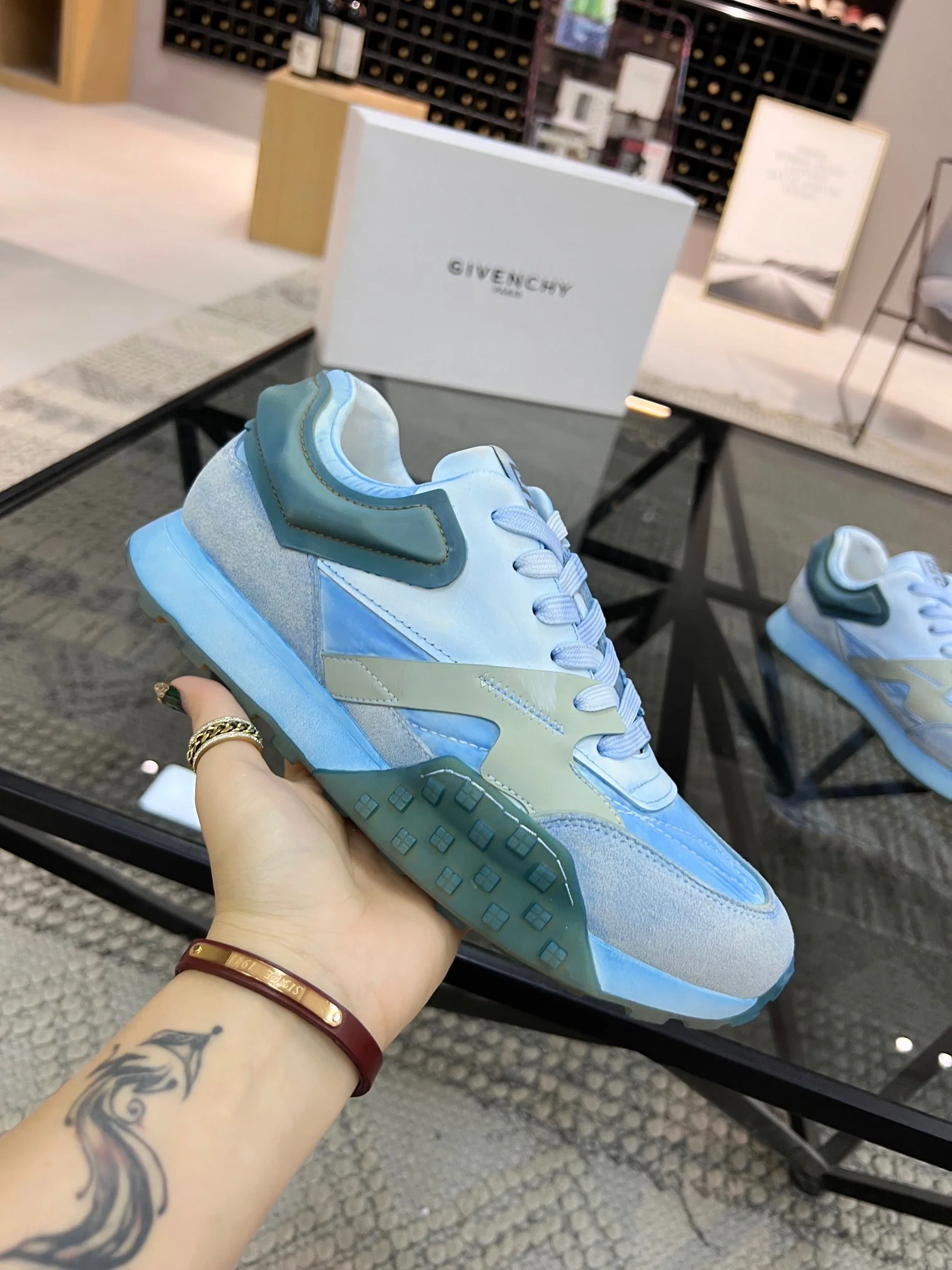 Orange, Light green, Yellow, White and Light Blue Shoes