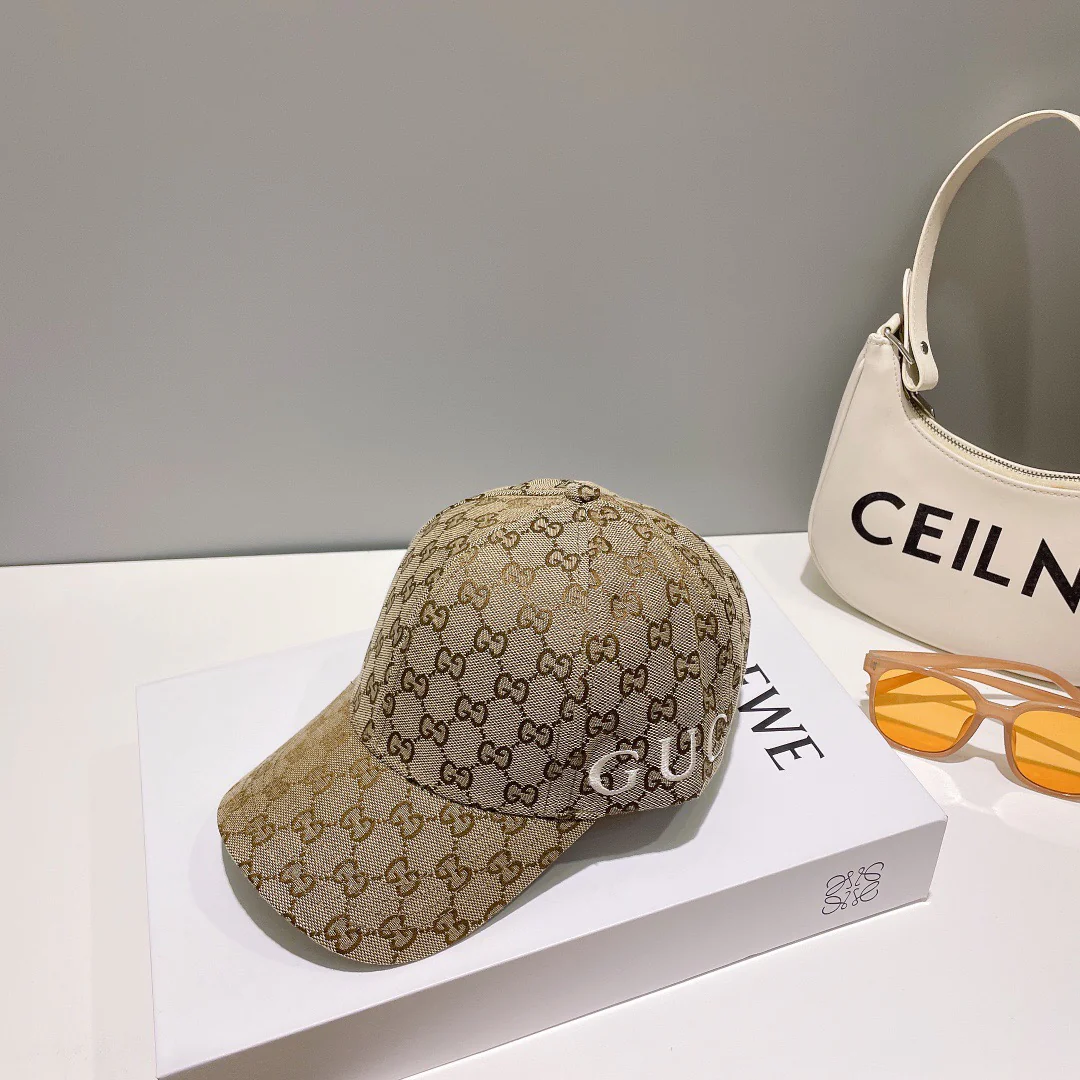 Pink, Brown and Black Caps