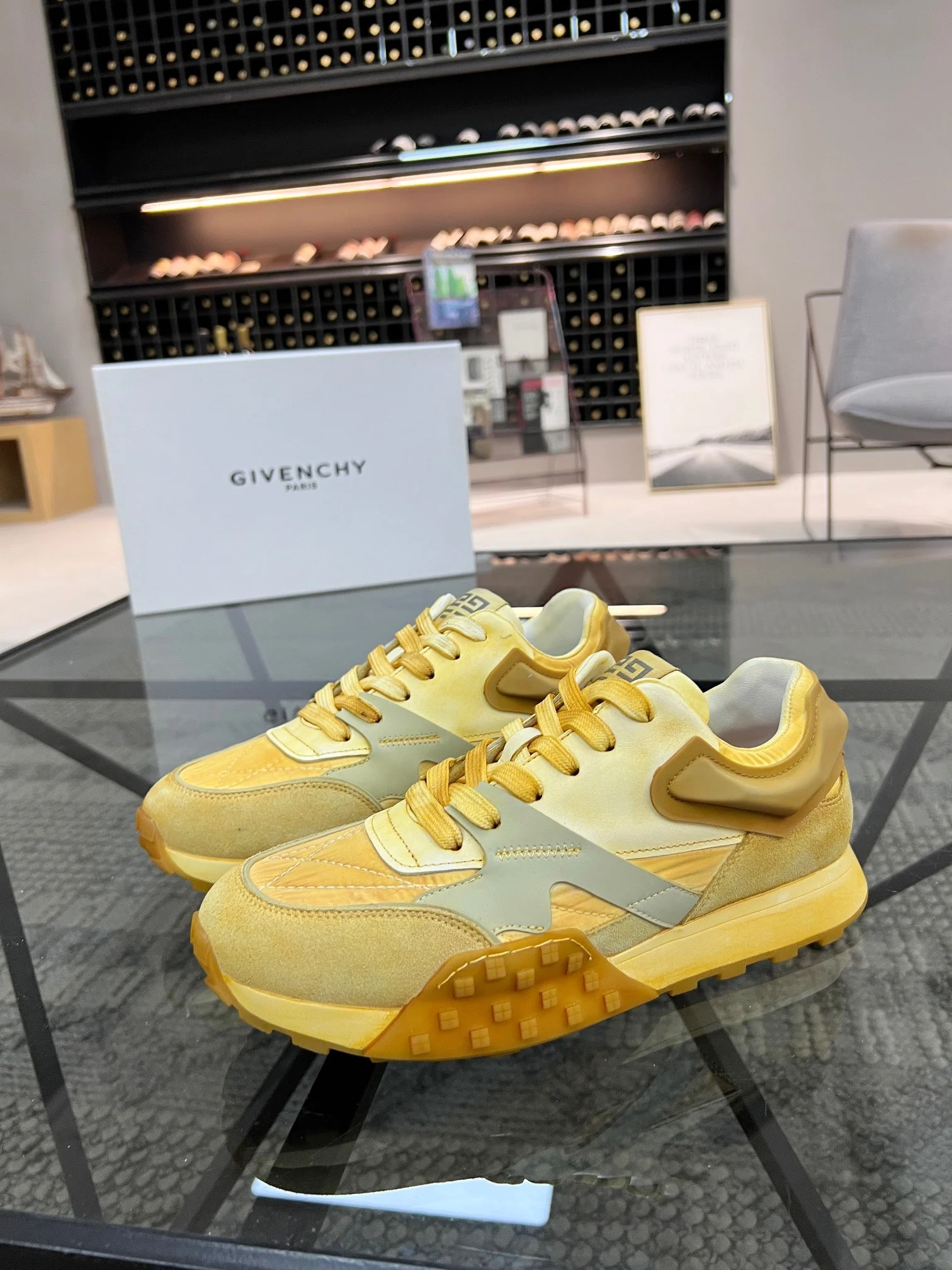 Orange, Light green, Yellow, White and Light Blue Shoes