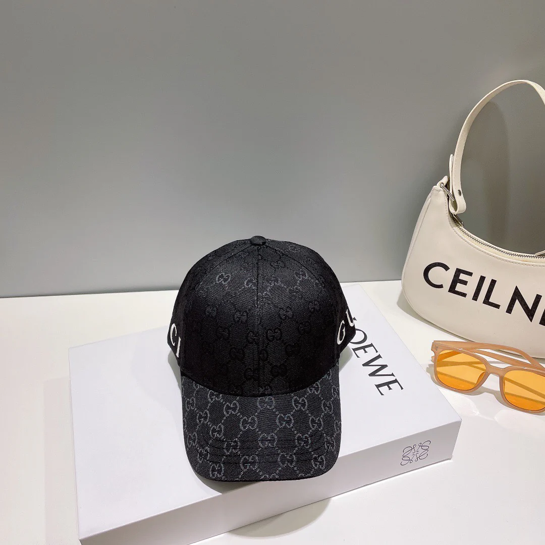 Pink, Brown and Black Caps