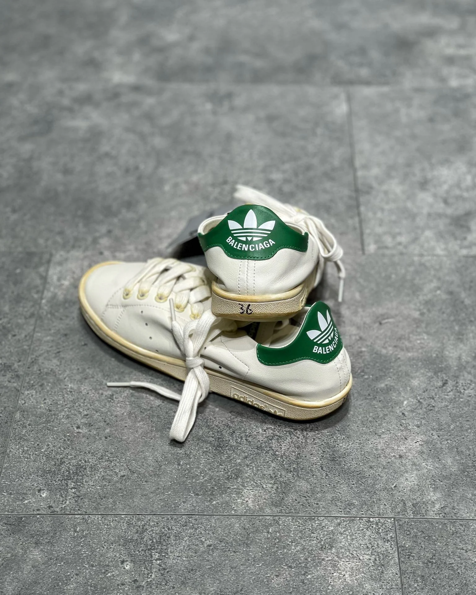 Black, White black and White green Shoes