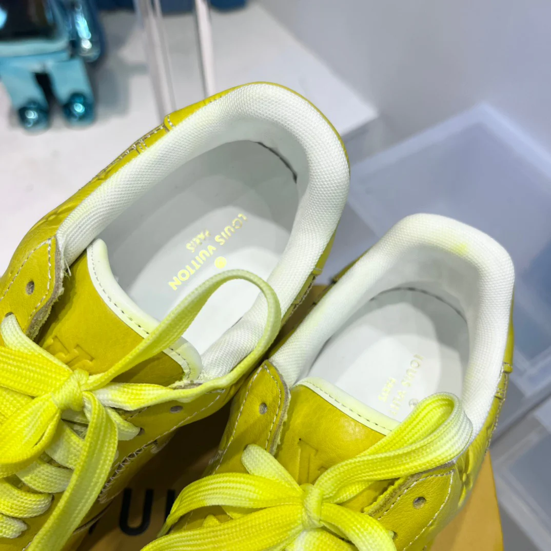 Blue, Green, Yellow and White Shoes