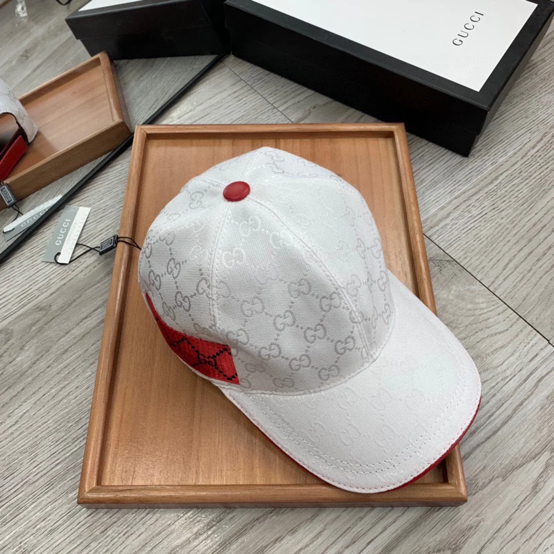 Brown and White Caps