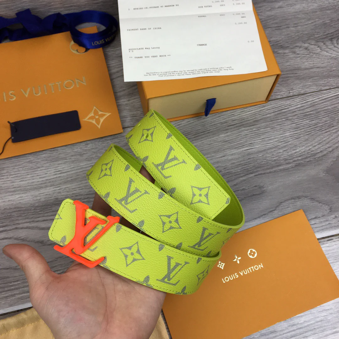 Black, Grey, Light Green And Blue Belts