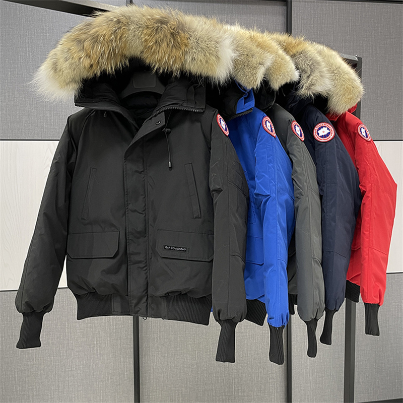 Puffer jacket for men real wolf fur winter jacket XS-3XL