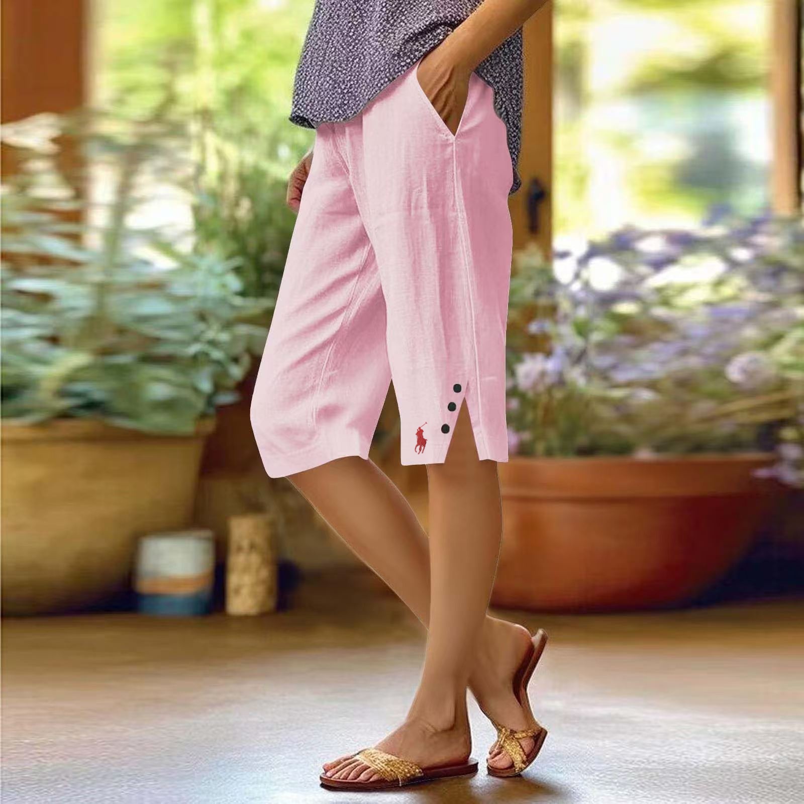 Ralph Lauren Linen Beach Bermuda Shorts with Pocket (BUY 3 FREESHIPPING)