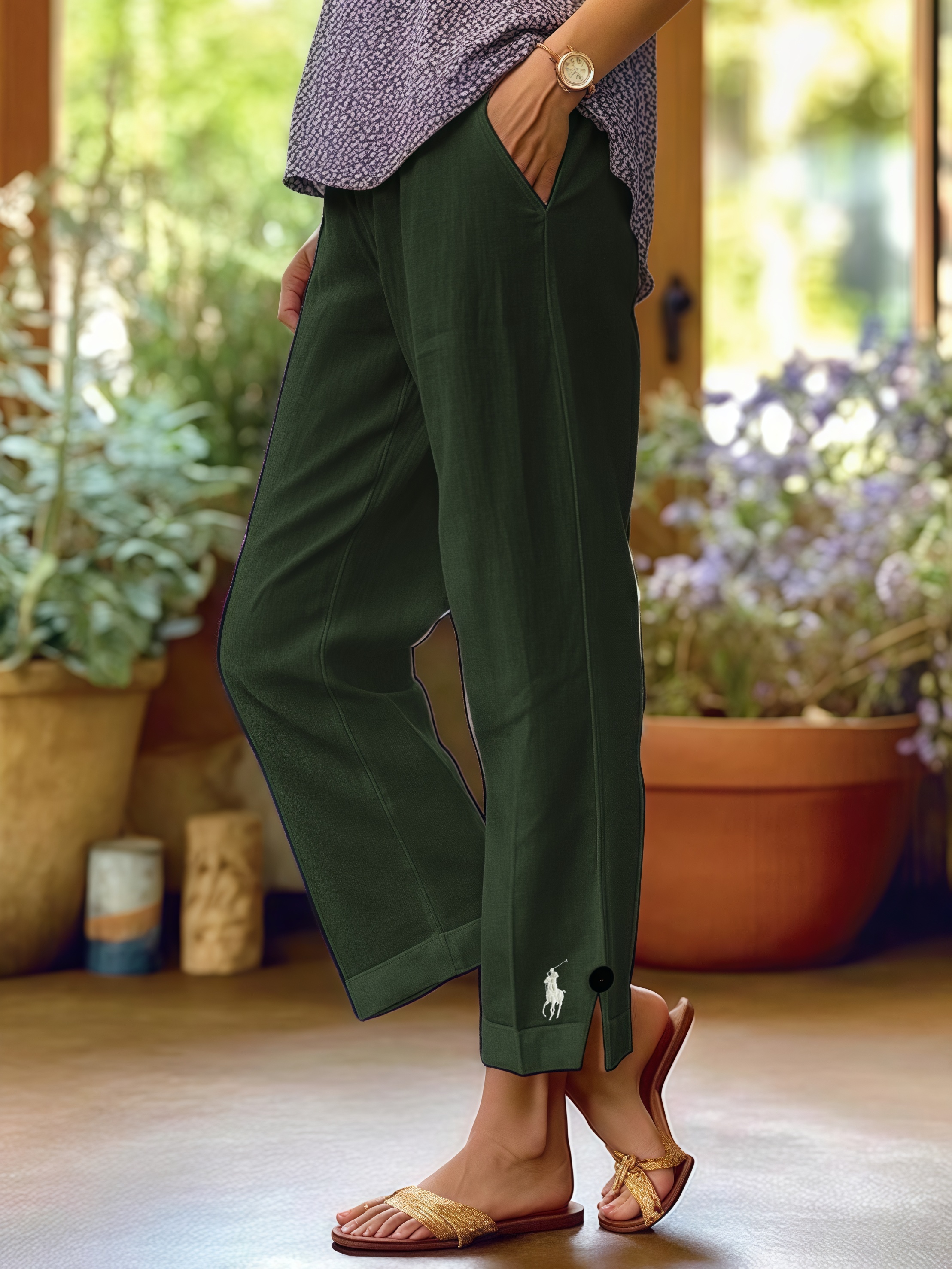 Women's Linen-Inspired Pants