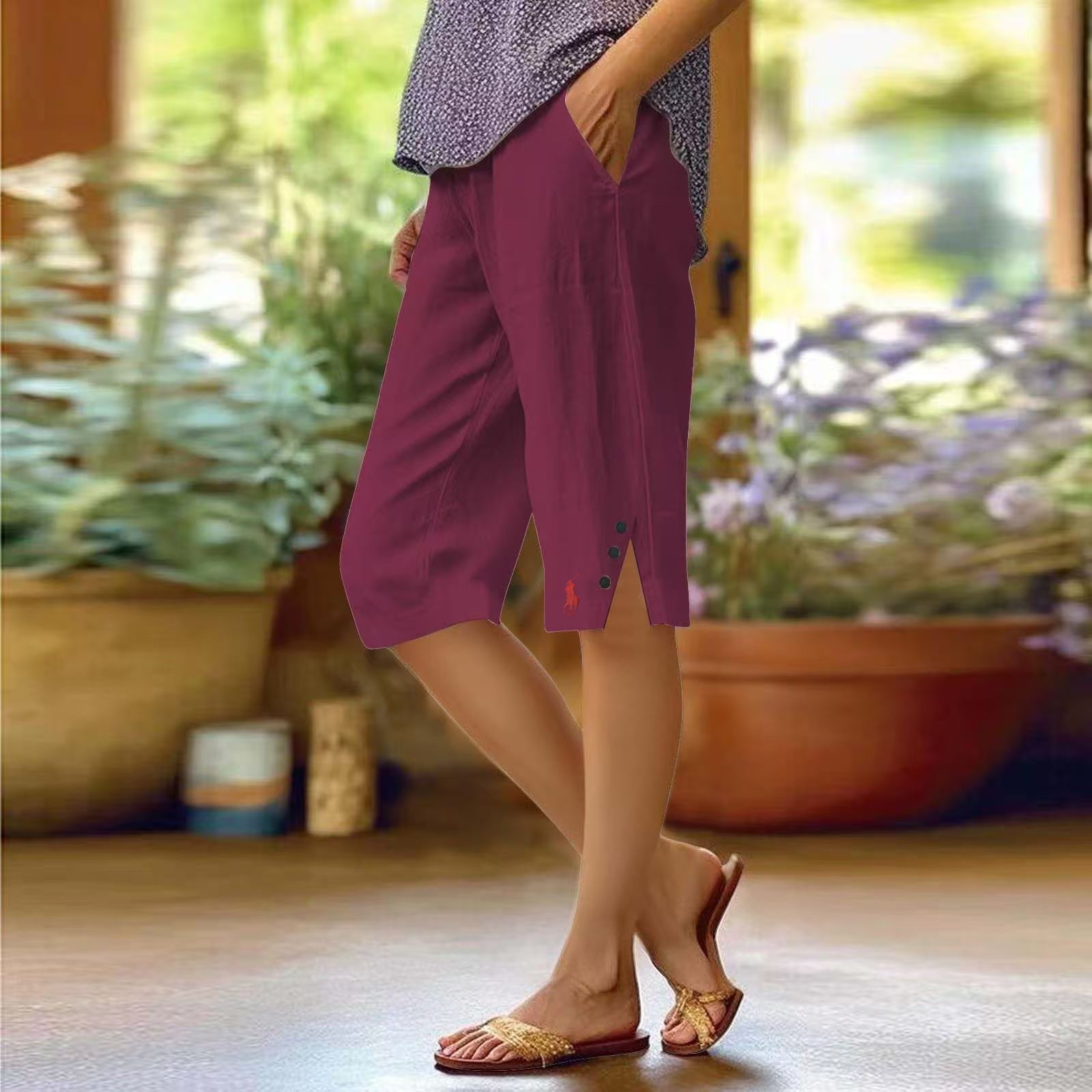 Ralph Lauren Linen Beach Bermuda Shorts with Pocket (BUY 3 FREESHIPPING)