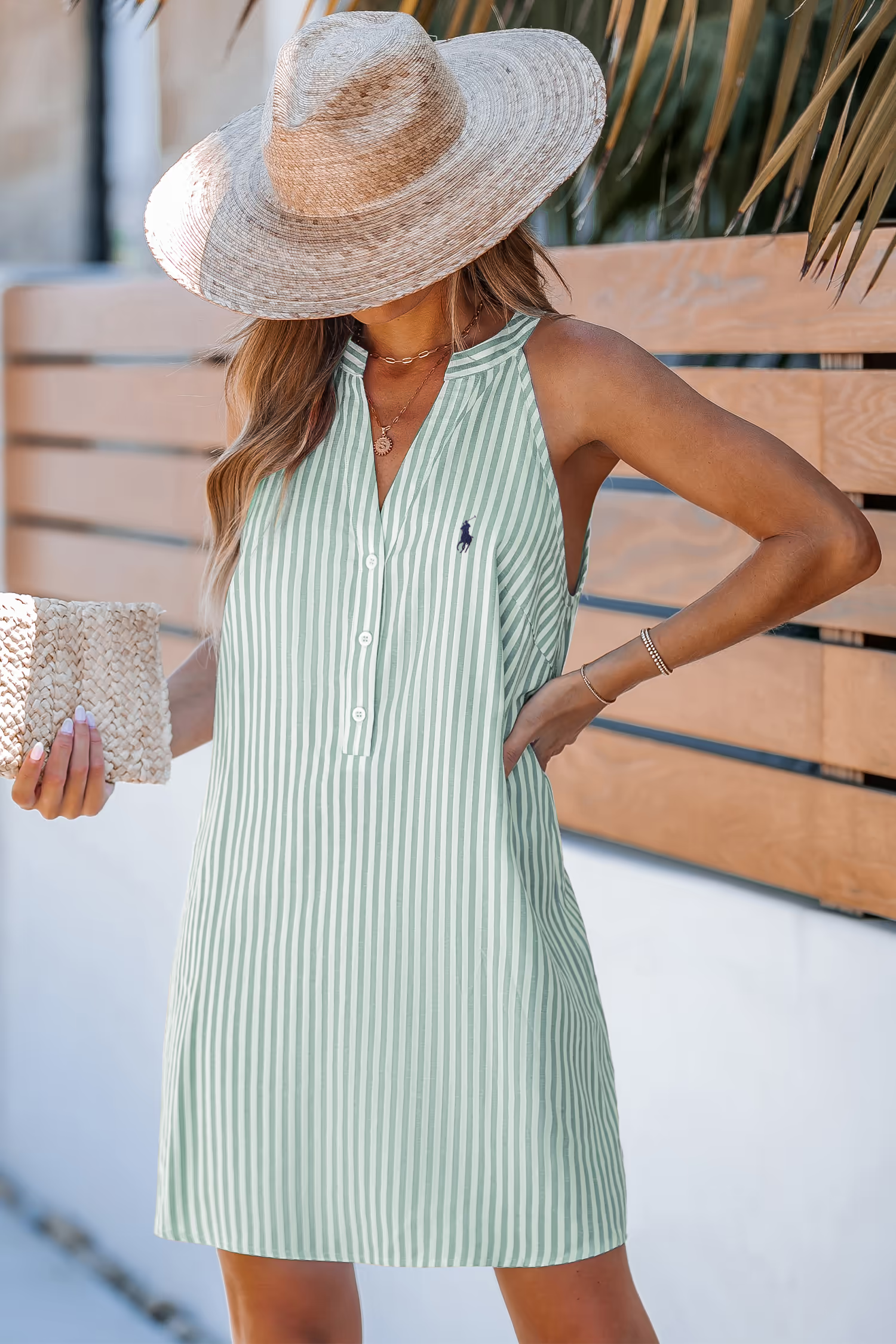 Ralph Lauren Marina Striped Cover-Up Mini Dress (BUY 2 FREESHIPPING)