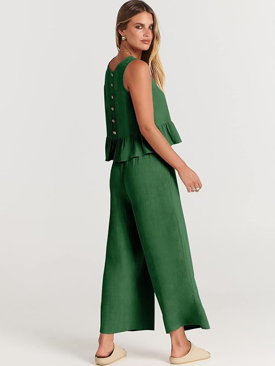 Women's Ruffle Two Piece Outfits