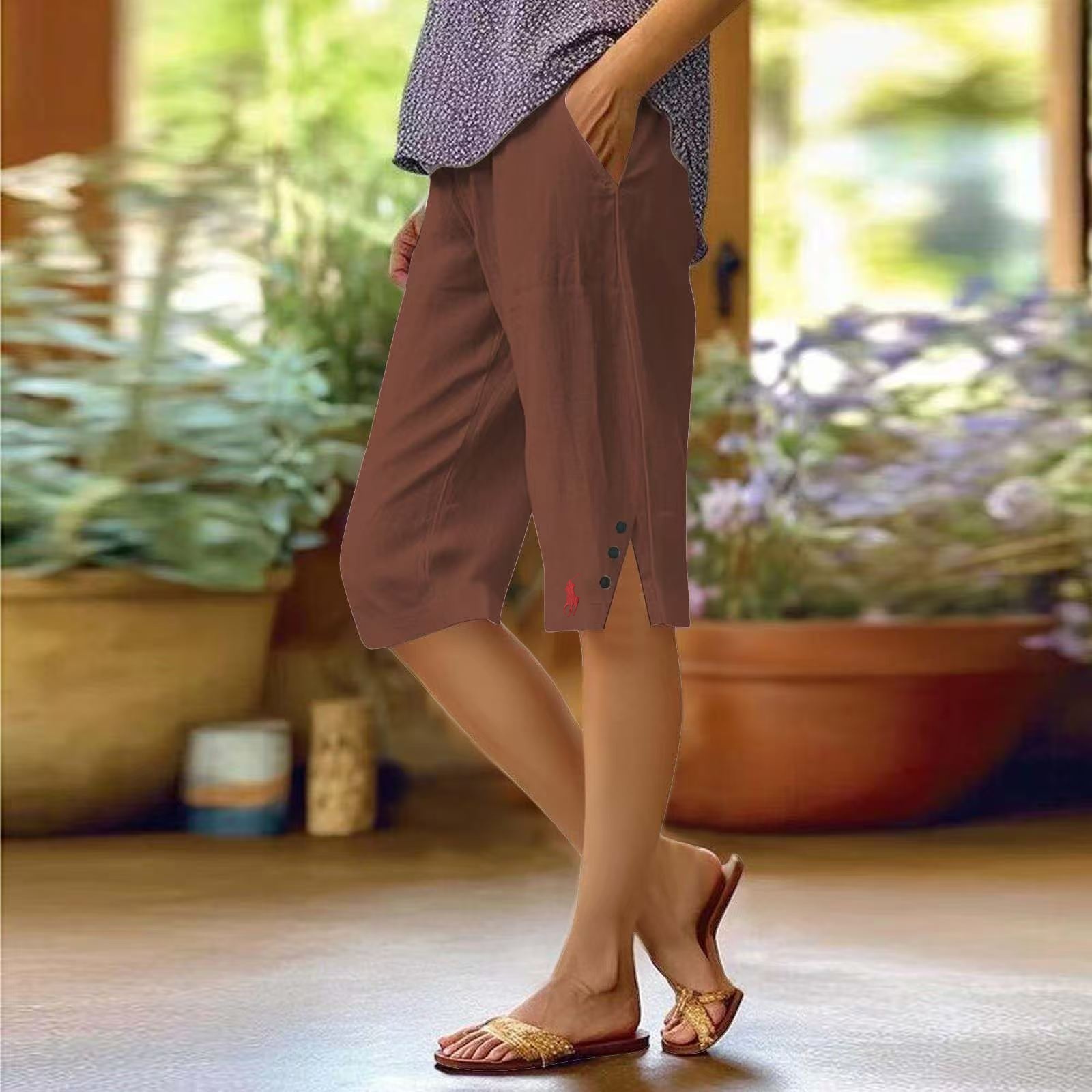 Ralph Lauren Linen Beach Bermuda Shorts with Pocket (BUY 3 FREESHIPPING)