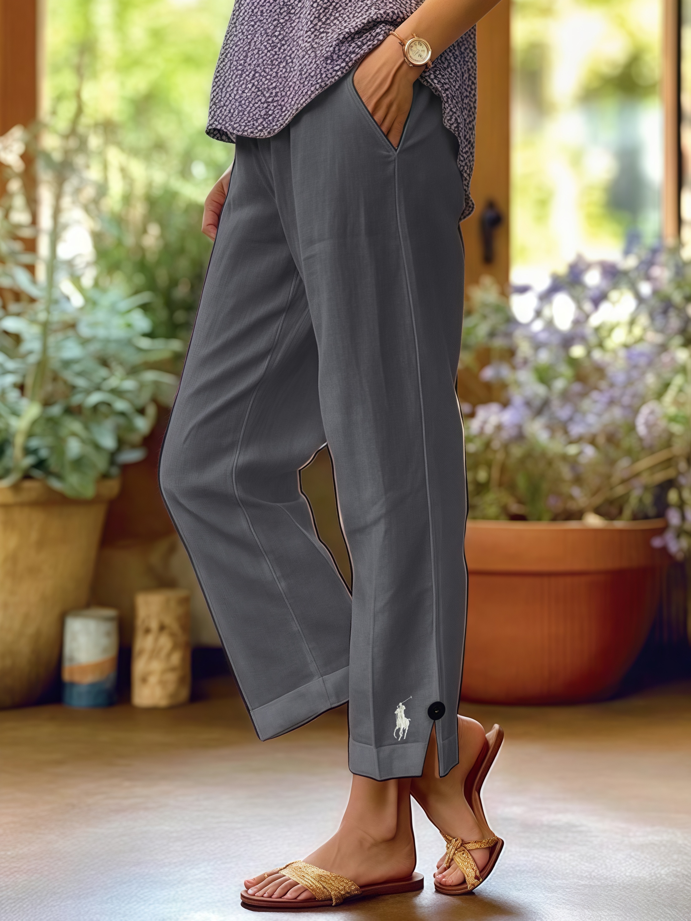 Women's Linen-Inspired Pants