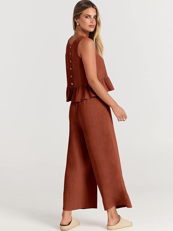 Women's Ruffle Two Piece Outfits