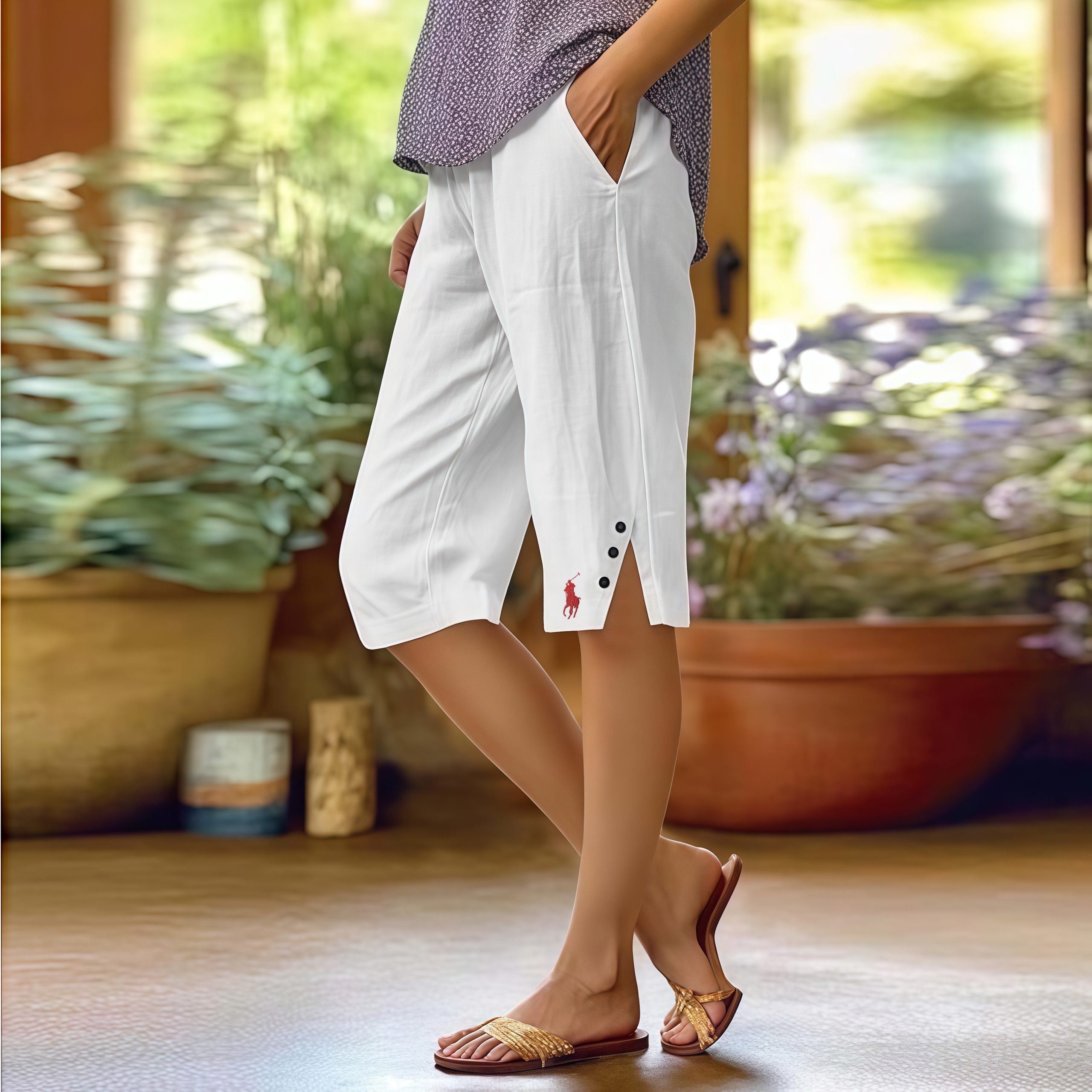 Ralph Lauren Linen Beach Bermuda Shorts with Pocket (BUY 3 FREESHIPPING)
