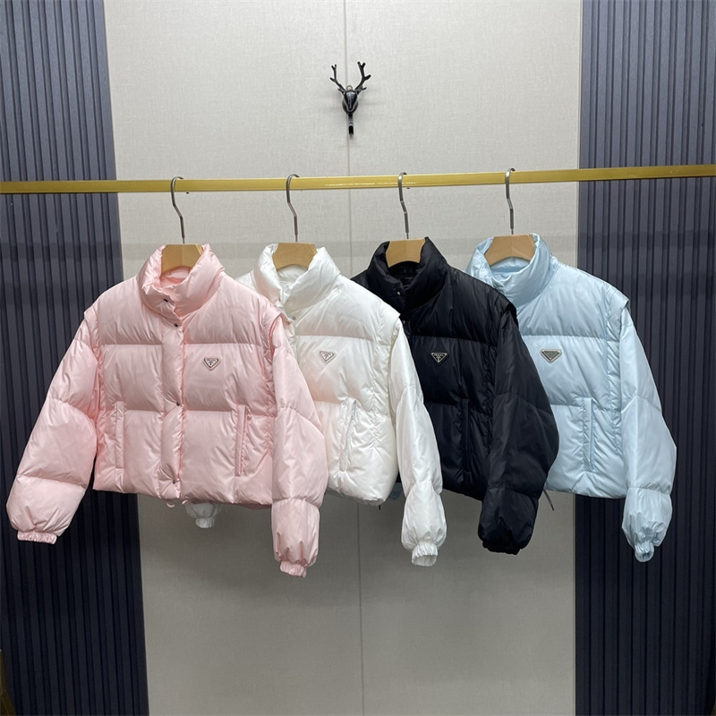 Winter jacket for women Detachable sleeves puffer jacket S-L