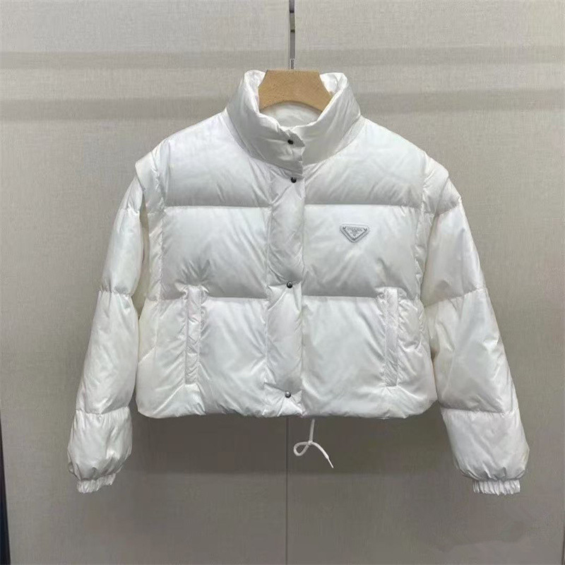 Winter jacket for women Detachable sleeves puffer jacket S-L