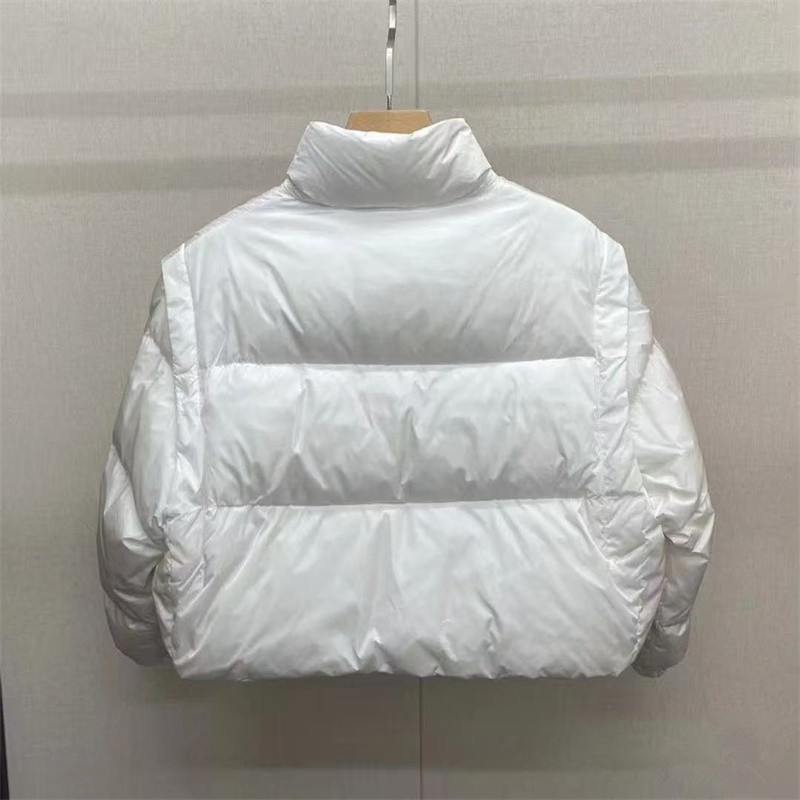 Winter jacket for women Detachable sleeves puffer jacket S-L