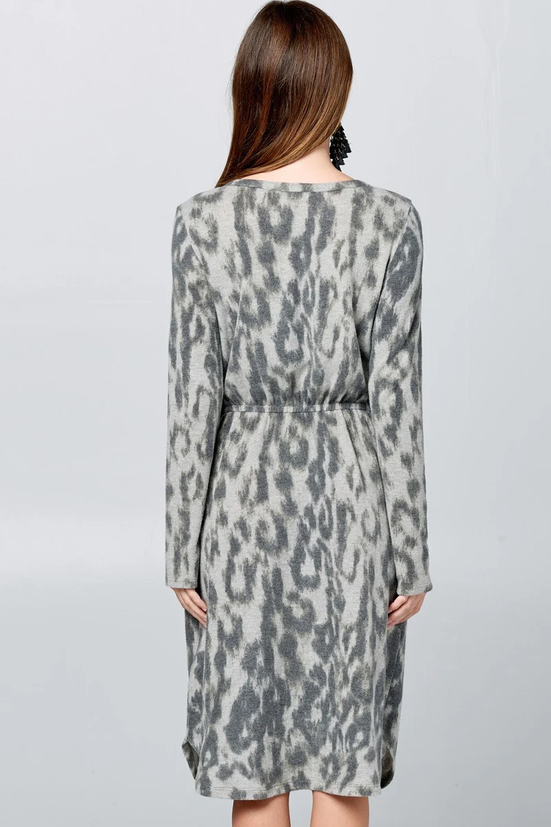 Vera Long Sleeve Dress Grey
