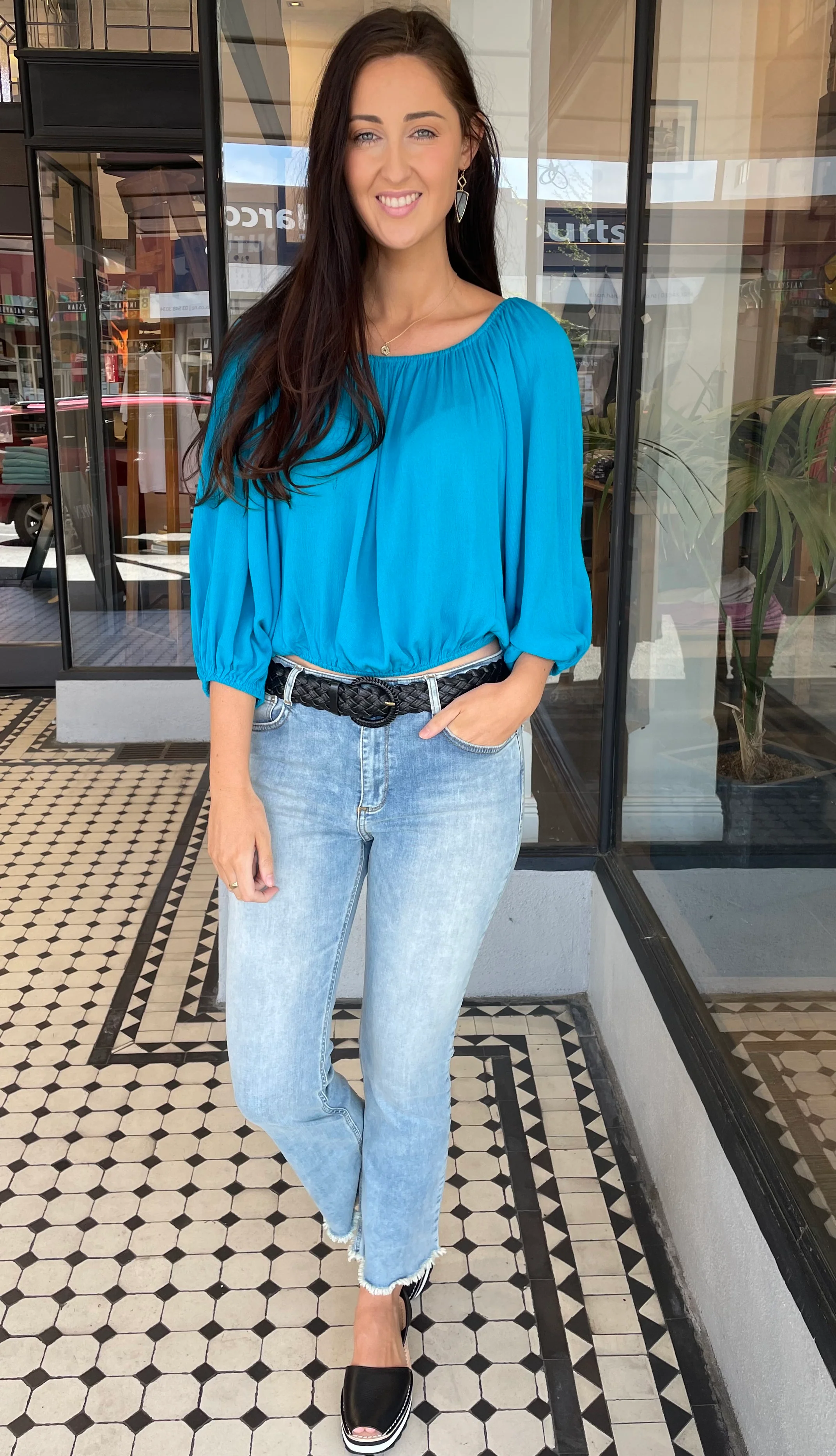 Mon Amour Top Turquoise