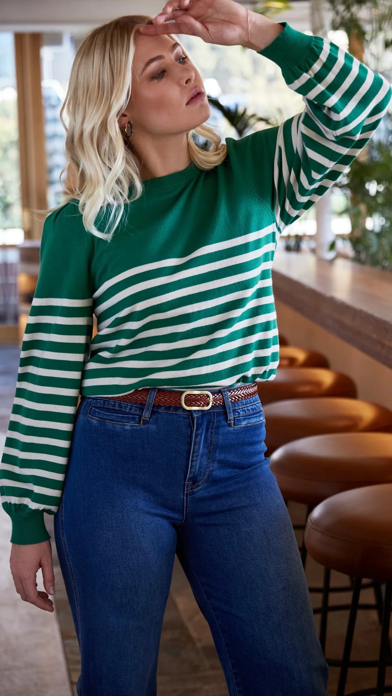 Cosmo Stripe Jumper Meadow