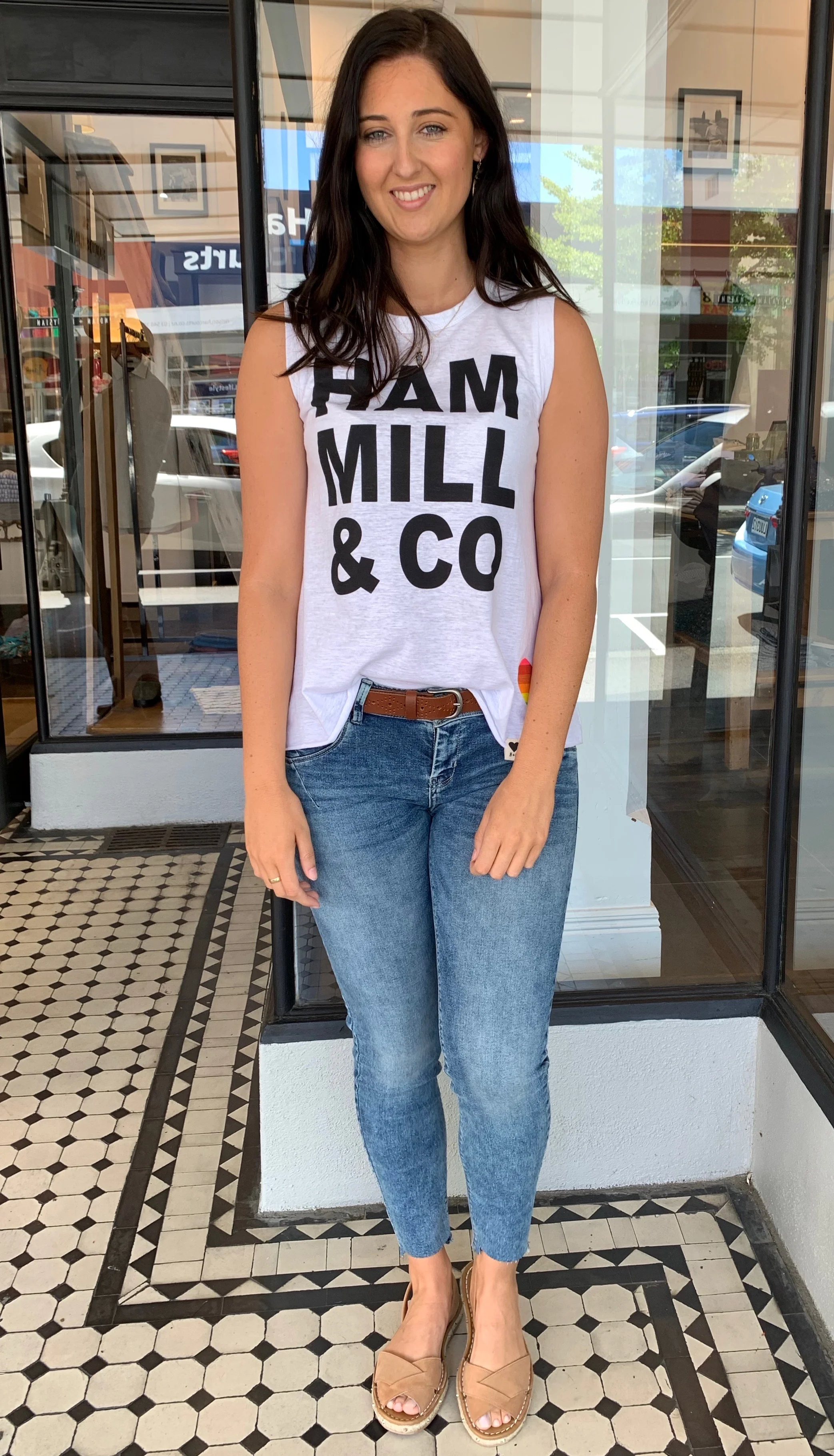 Hammill + Co Logo Tank White