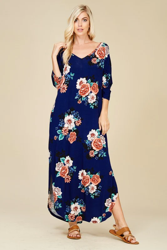 Royal Resort Maxi Dress  NAVY
