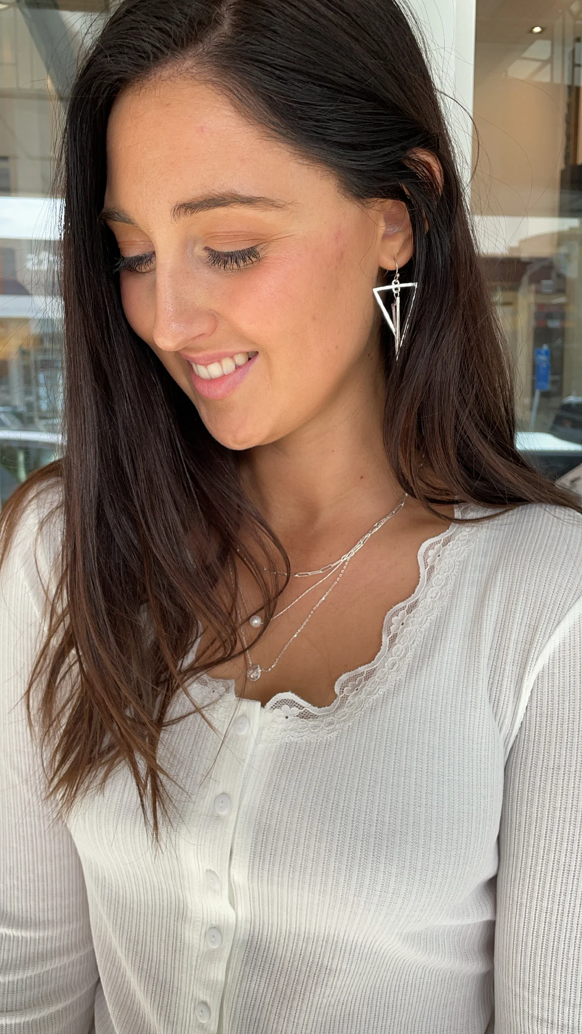 Ella Ribbed Top White