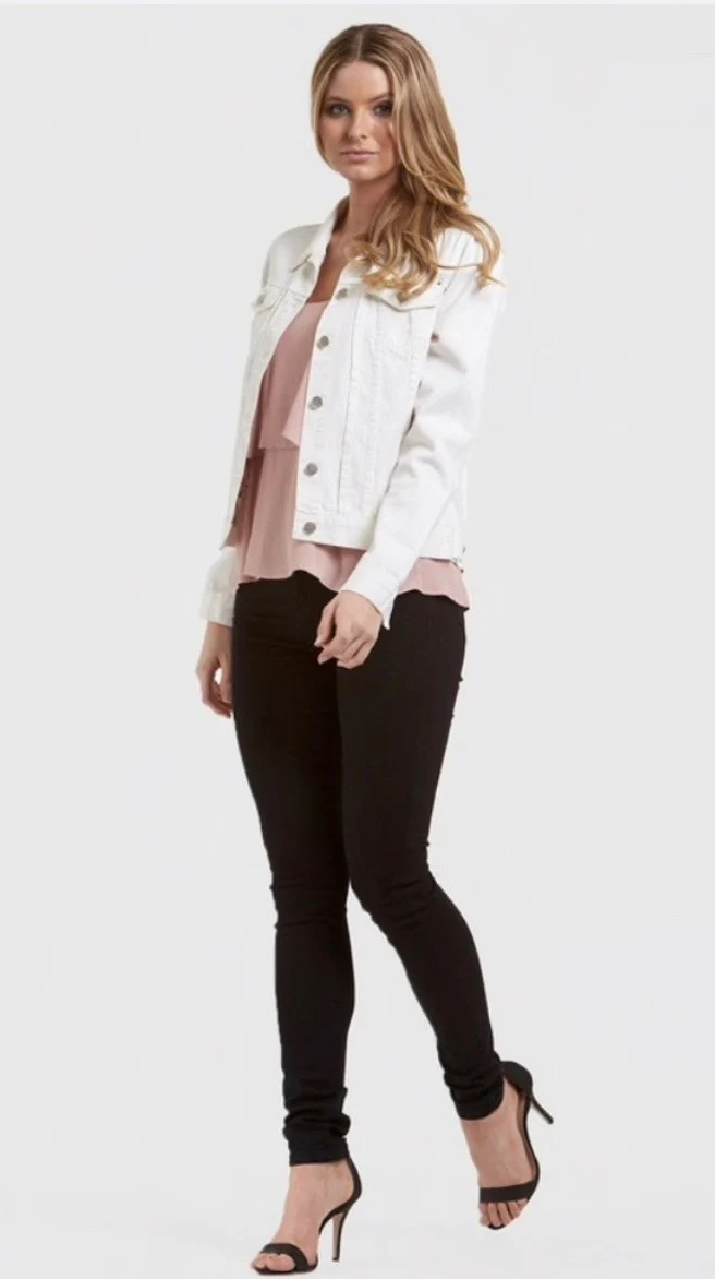 Vintage Denim Jacket White