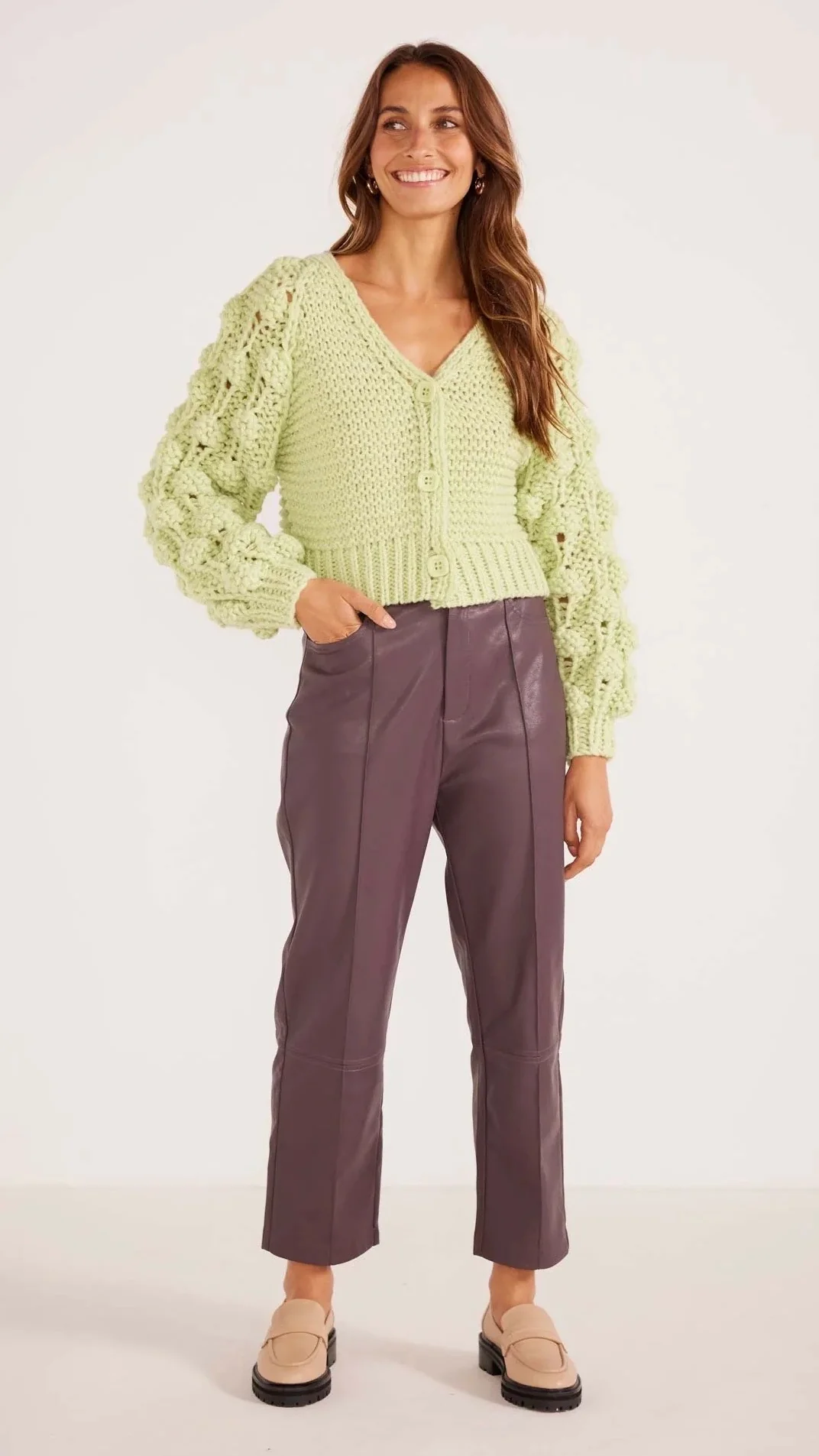 Lana Bobble Knit Cardigan