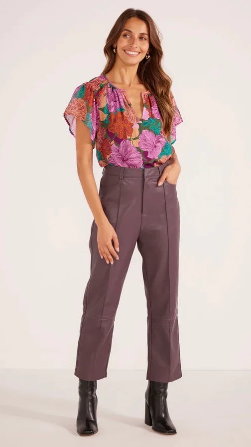 Zora Flutter Sleeve Blouse