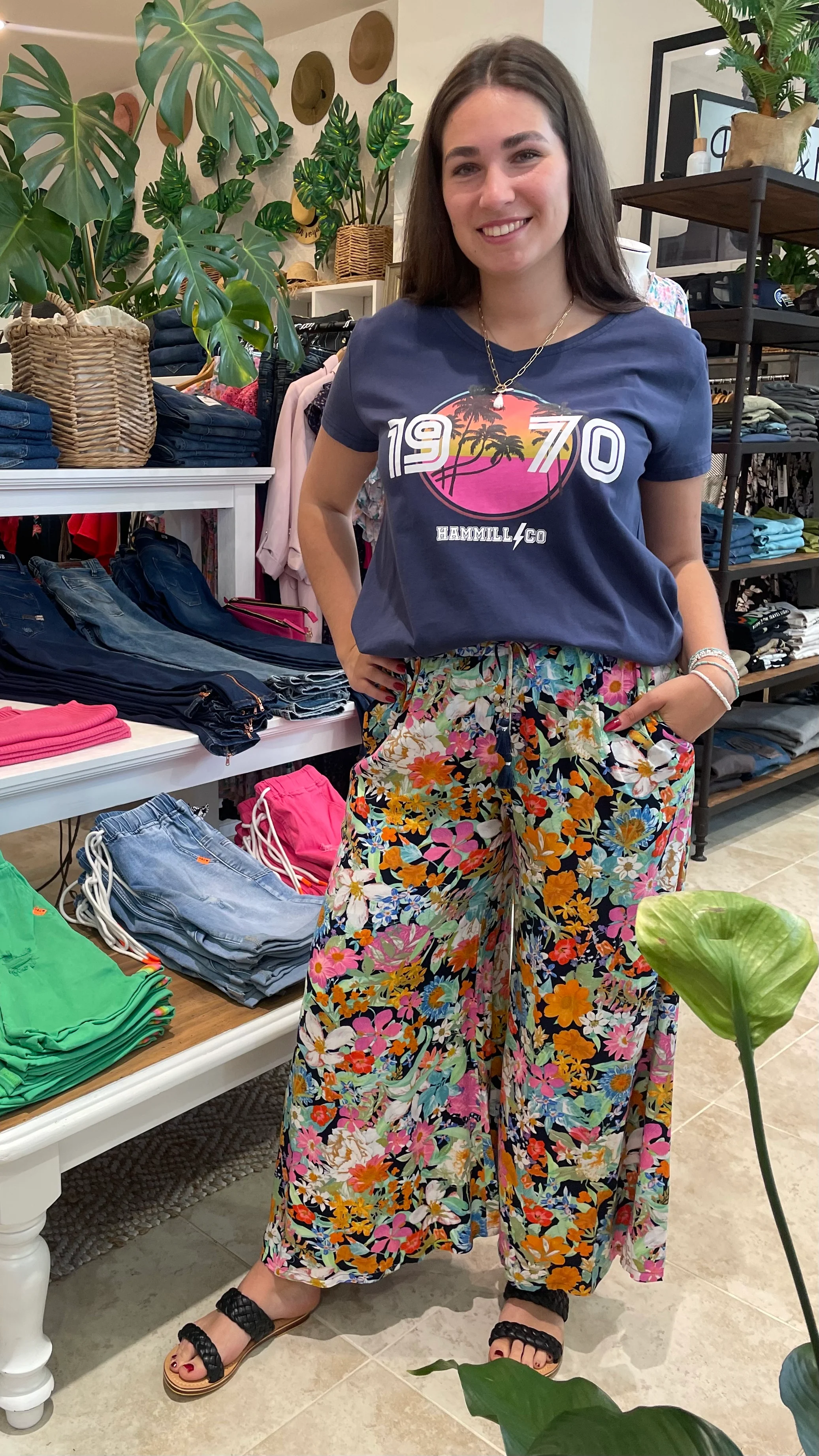 Esprit Pant Navy Flourish