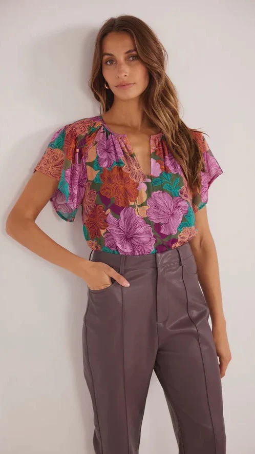 Zora Flutter Sleeve Blouse