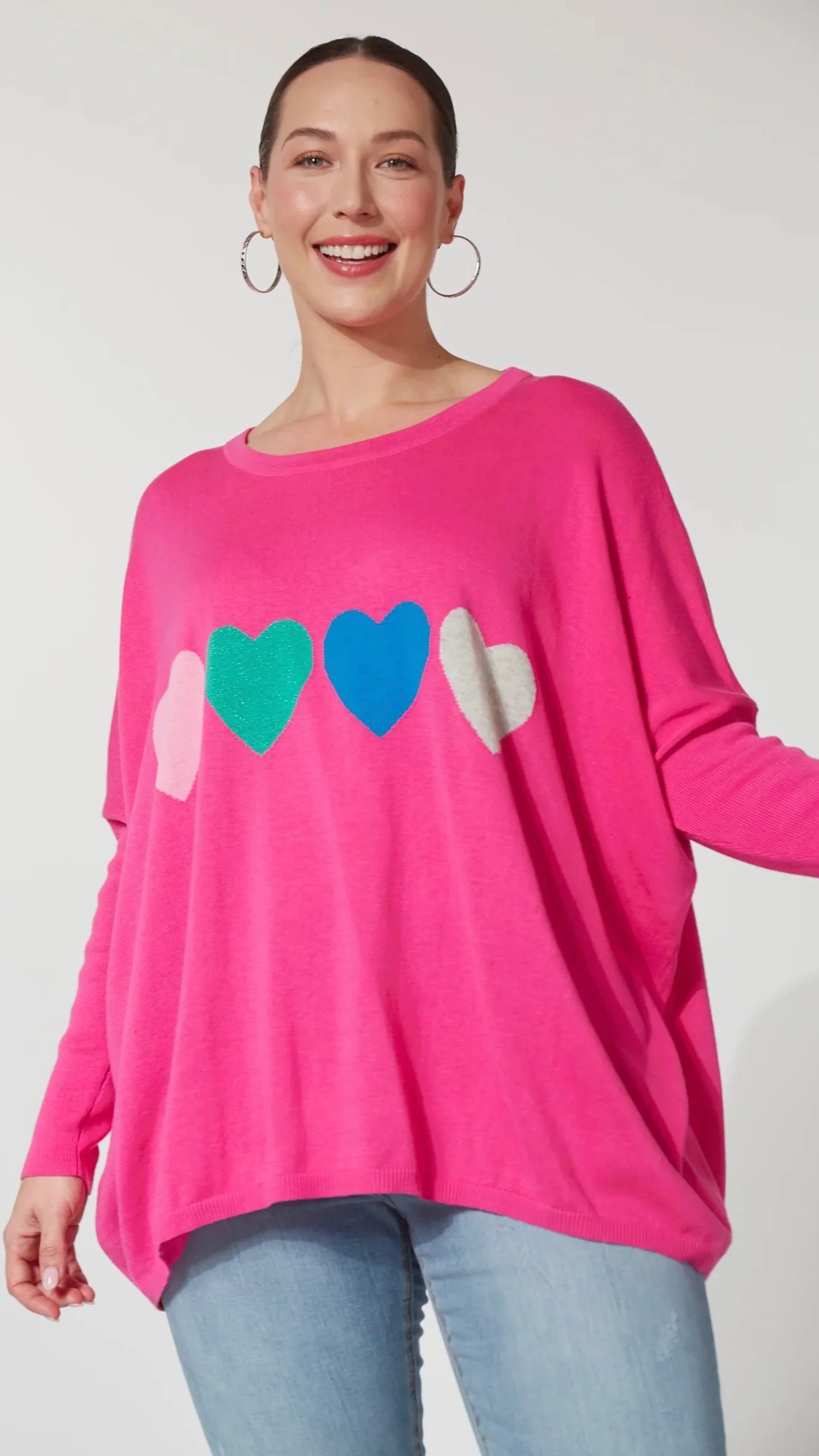 Boden Heart Jumper Azalea